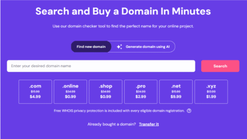 كود خصم هوستنجر دومين بدءا من 99 سنت فقط