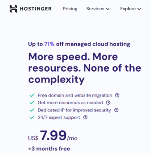 خصم 71% على الاستضافة السحابية من هوستنجر